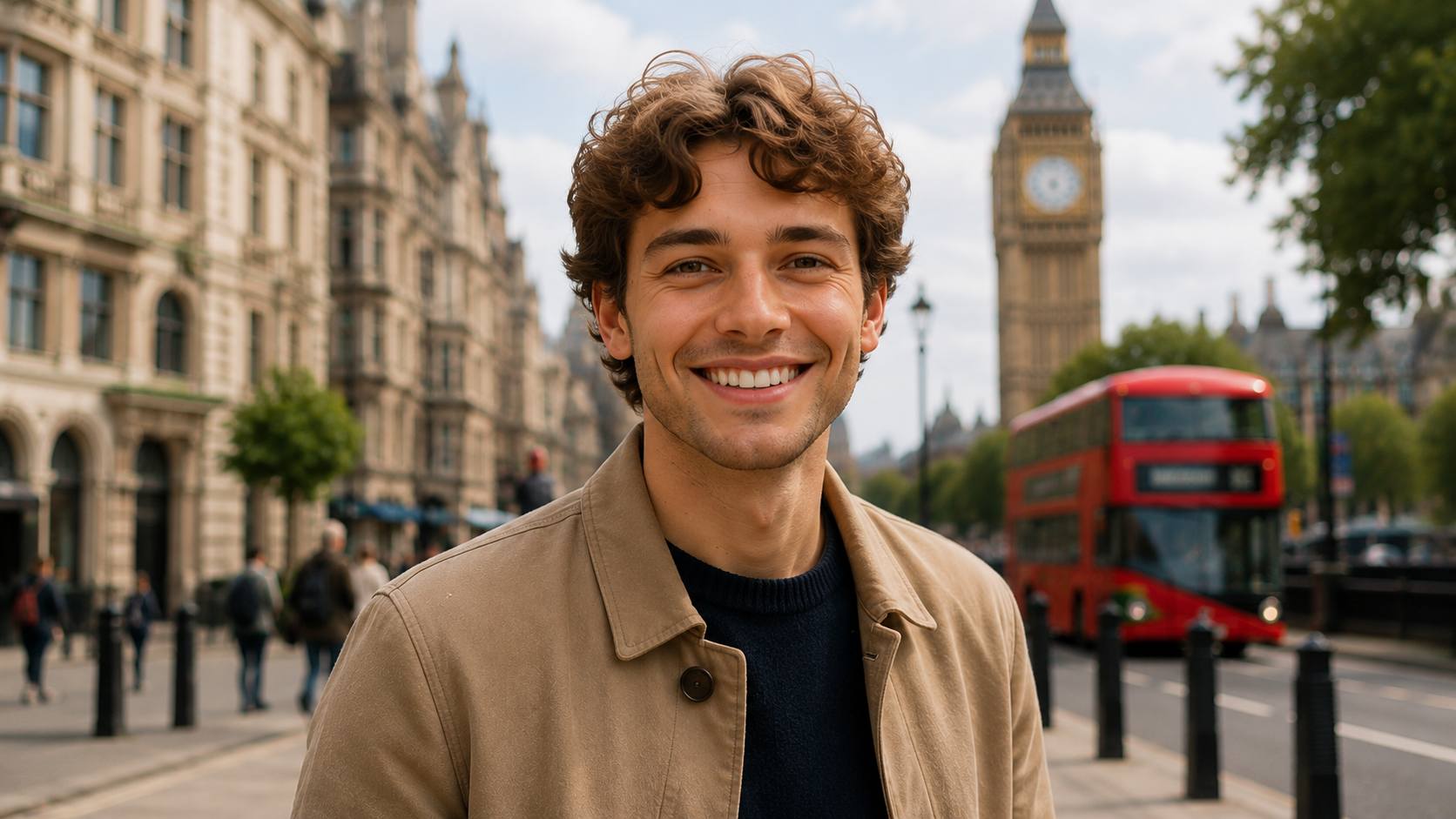 An Ingle host smiling in London